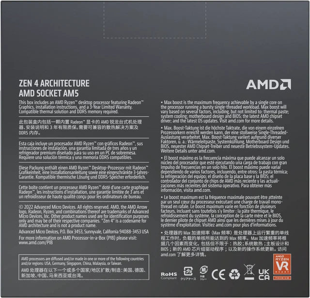 Procesador AMD Ryzen 9 7900X