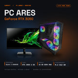 PC Ares · Ryzen 5 5500X3D, RTX 3050 6 GB, 16 GB RAM, SSD M.2 512 GB + monitor 23,8" Full HD